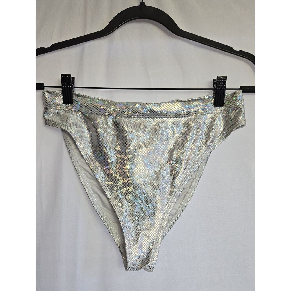 Dippin' Daisy's Holographic Silver Bikini Bottoms